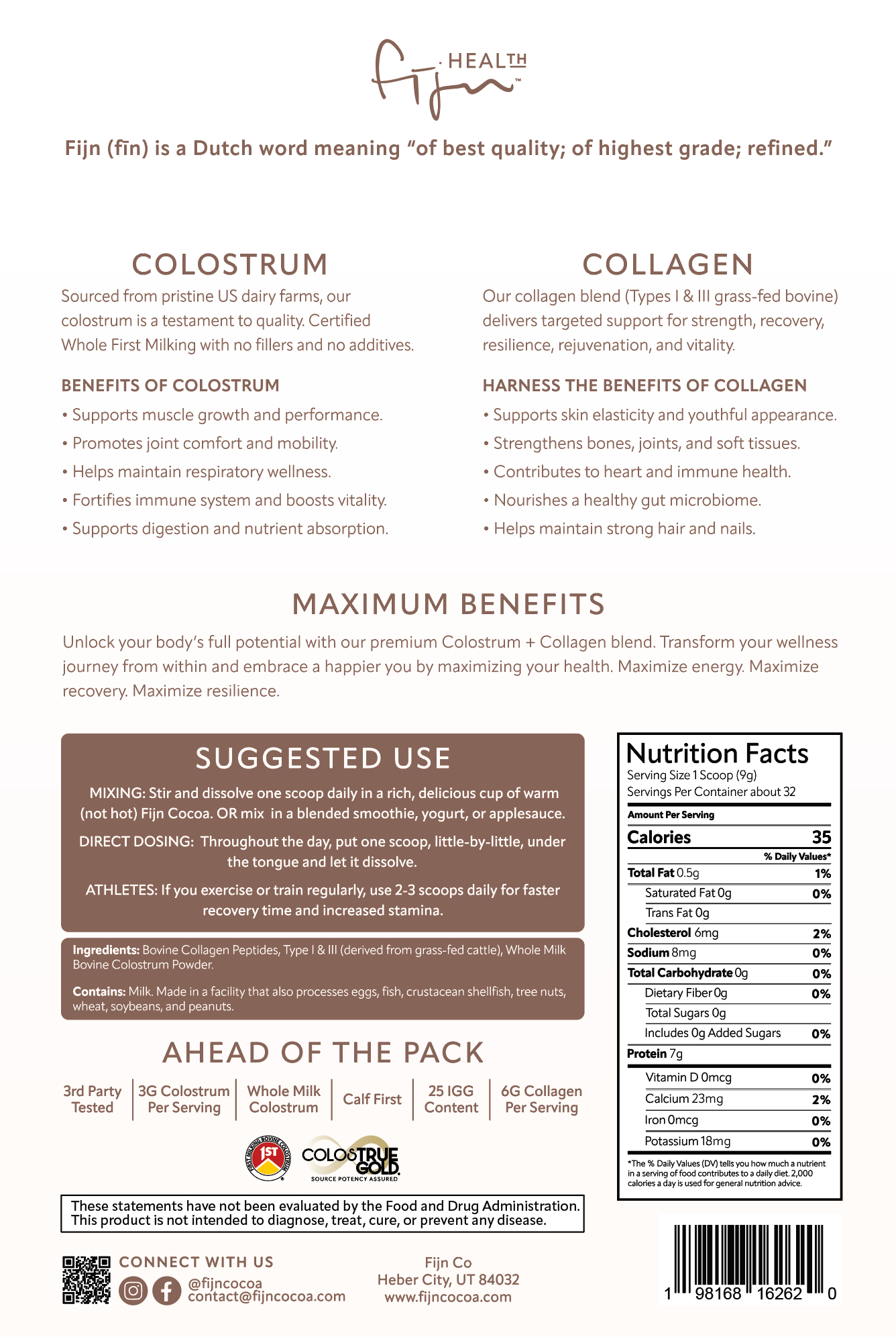 MAXIMIZE COLOSTRUM COLLAGEN BLEND