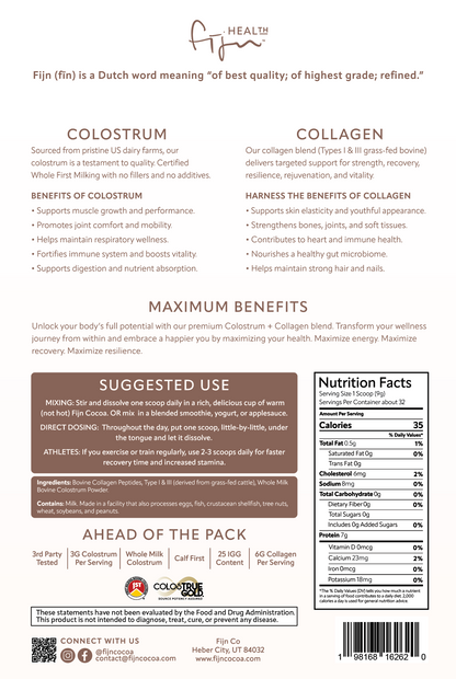 MAXIMIZE COLOSTRUM COLLAGEN BLEND